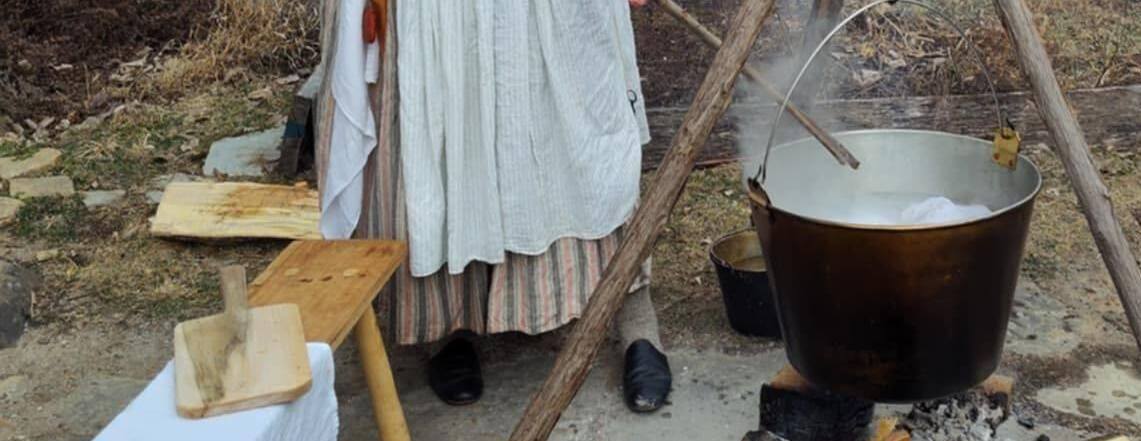 Historical Laundry Demo with Cathrine Barber